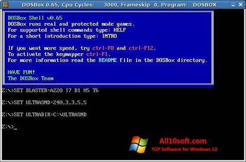 Στιγμιότυπο οθόνης DOSBox Windows 10