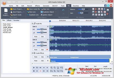 Στιγμιότυπο οθόνης AVS Audio Editor Windows 10
