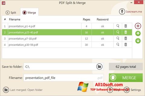 Στιγμιότυπο οθόνης PDF Split and Merge Windows 10