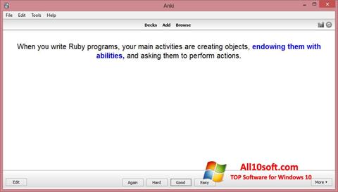 Στιγμιότυπο οθόνης Anki Windows 10