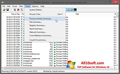 Στιγμιότυπο οθόνης Process Monitor Windows 10
