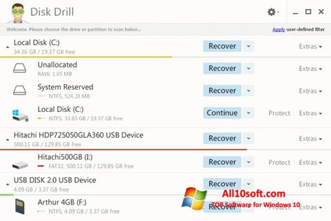 Στιγμιότυπο οθόνης Disk Drill Windows 10