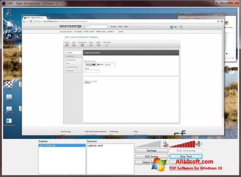 Στιγμιότυπο οθόνης Open Broadcaster Software Windows 10
