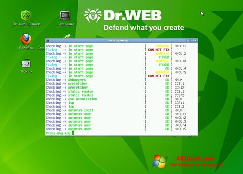 Στιγμιότυπο οθόνης Dr.Web LiveCD Windows 10