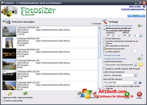 Στιγμιότυπο οθόνης Fotosizer Windows 10