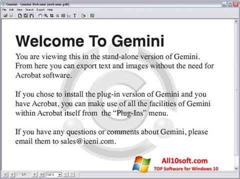 Στιγμιότυπο οθόνης Gemini Windows 10