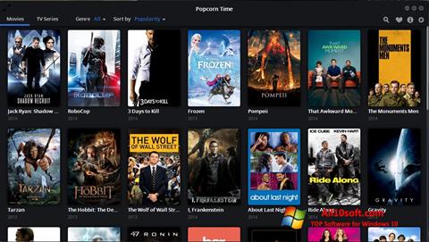 Στιγμιότυπο οθόνης Popcorn Time Windows 10