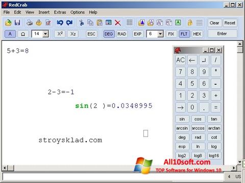 Στιγμιότυπο οθόνης RedCrab Calculator Windows 10