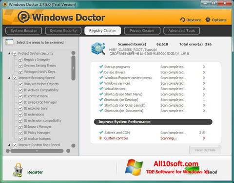 Στιγμιότυπο οθόνης Windows Doctor Windows 10