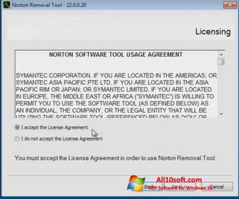 Στιγμιότυπο οθόνης Norton Removal Tool Windows 10