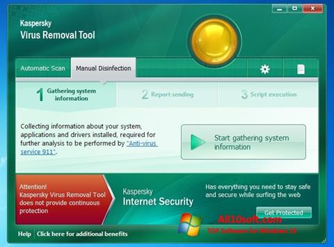 Στιγμιότυπο οθόνης Kaspersky Virus Removal Tool Windows 10