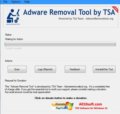 Στιγμιότυπο οθόνης Adware Removal Tool Windows 10
