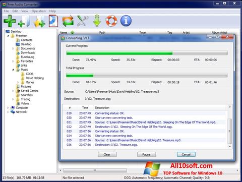 Στιγμιότυπο οθόνης Free Audio Converter Windows 10