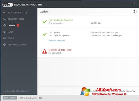 Στιγμιότυπο οθόνης ESET Endpoint Antivirus Windows 10