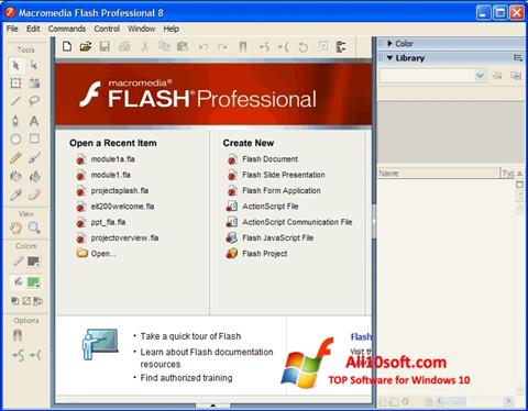 Στιγμιότυπο οθόνης Macromedia Flash Player Windows 10