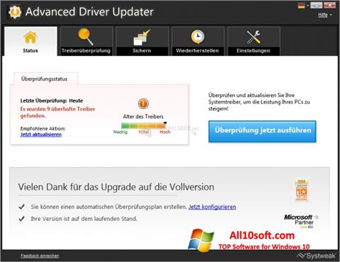 Στιγμιότυπο οθόνης Advanced Driver Updater Windows 10
