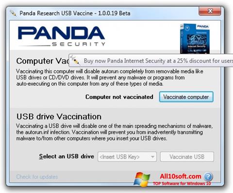 Στιγμιότυπο οθόνης Panda USB Vaccine Windows 10