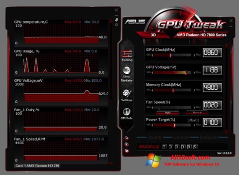Στιγμιότυπο οθόνης ASUS GPU Tweak Windows 10