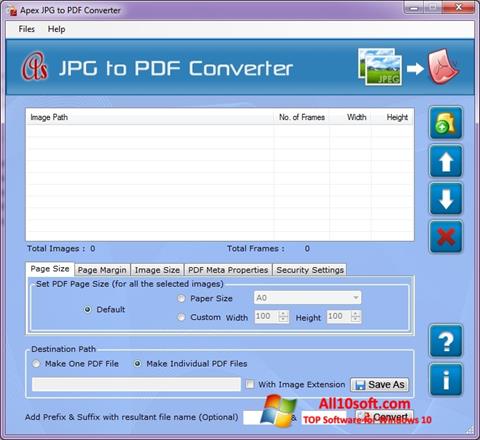 Στιγμιότυπο οθόνης JPG to PDF Converter Windows 10