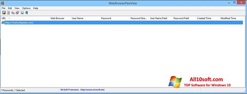 Στιγμιότυπο οθόνης WebBrowserPassView Windows 10