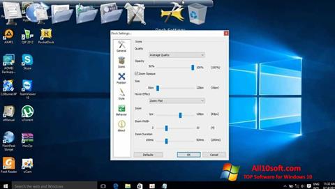 Στιγμιότυπο οθόνης RocketDock Windows 10