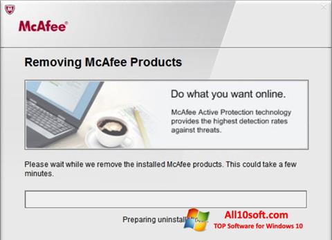 Στιγμιότυπο οθόνης McAfee Consumer Product Removal Tool Windows 10